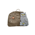 Ceramic sauna thermometer - owl on a branch - 2