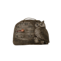 Ceramic sauna thermometer - owl on a branch - 1