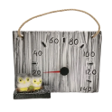 Ceramic sauna thermometer - owls - 0