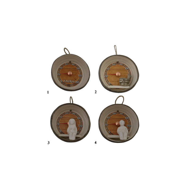 Ceramic sauna thermometer - barrel