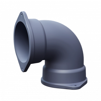 Cast iron flue elbow for GEFEST sauna stoves, 90°, Ø130 mm