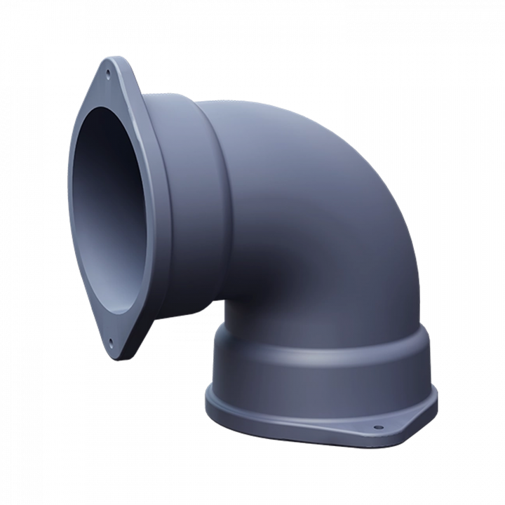 Cast iron flue elbow for GEFEST sauna stoves, 90°, Ø130 mm