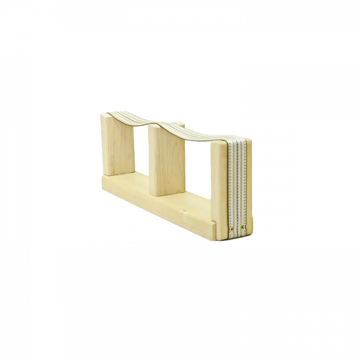 Sauna footrest with tie, abachi