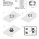 HARVIA Cilindro embedding flange HPC2L, illuminated