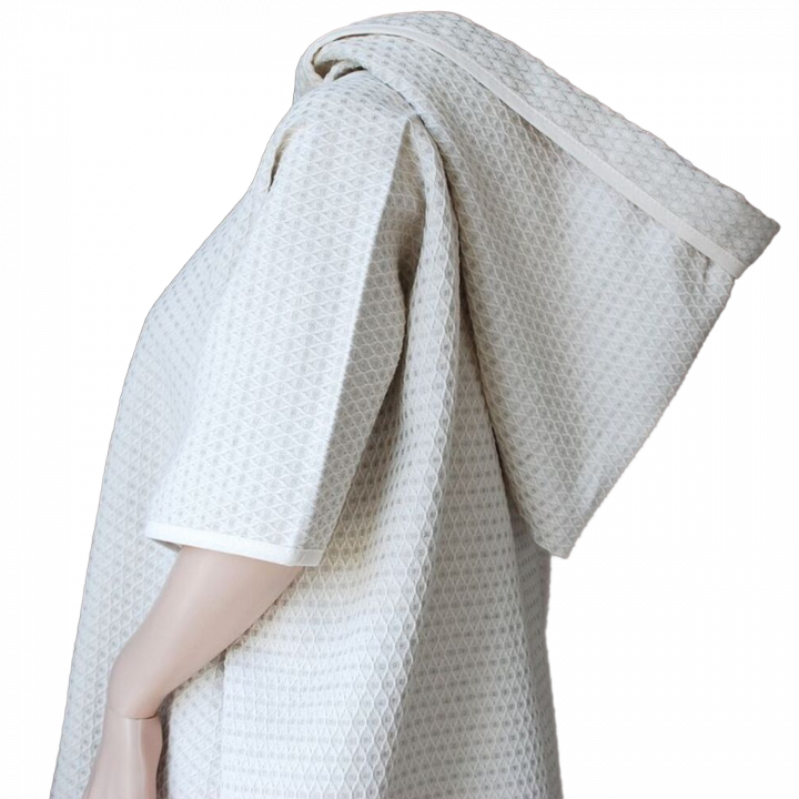 Linen poncho towel with hood