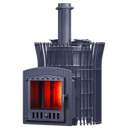 Wood-burning sauna stove GEFEST - Avangard ZK Uragan 25 (P2) in tulip grid  Wood-burning sauna stove GEFEST - Avangard ZK Uragan 25 (P2) in tulip grid