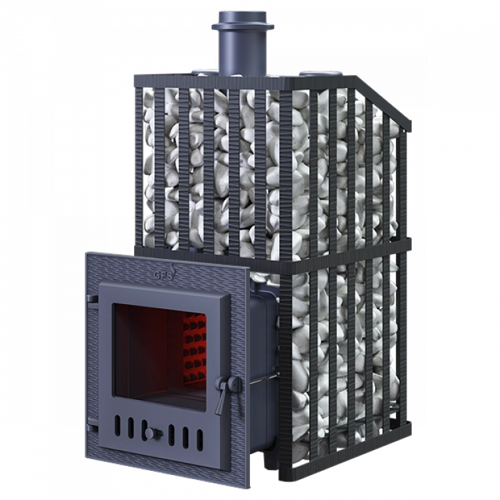 Wood-burning sauna stove GEFEST - GFS ZK Uragan 25 (M) in grille