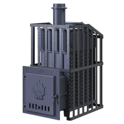Wood-burning sauna stove GEFEST - GFS ZK Uragan 30 in grille  Wood-burning sauna stove GEFEST - GFS ZK Uragan 30 in grille