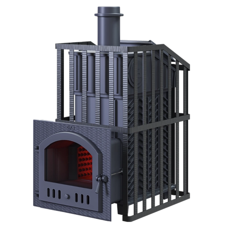 Wood-burning sauna stove GEFEST - GFS ZK Uragan 45 (M) in grille