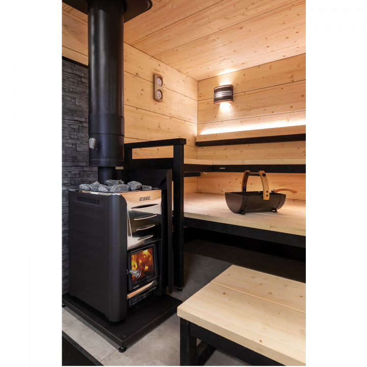 Wood-burning sauna stove - HARVIA 20 PRO BimSchV2, black