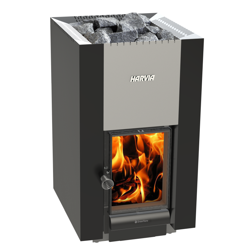 Wood-burning sauna stove - HARVIA 22 GreenFlame black Wood-burning sauna stove - HARVIA 22 GreenFlame black