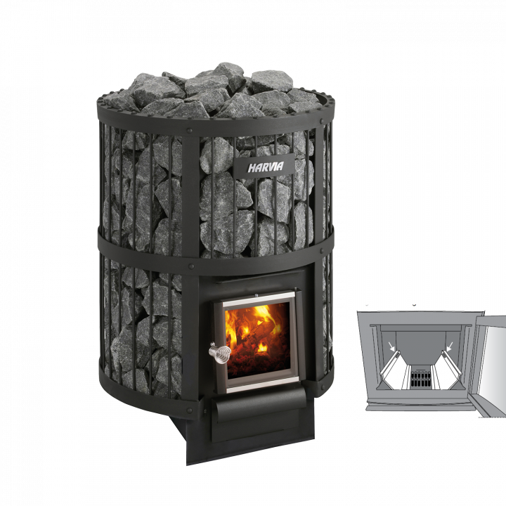 Wood-burning sauna stove - HARVIA Legend 240 BimSchV2, black