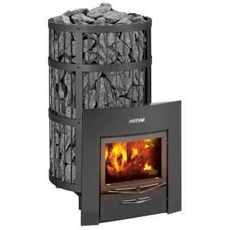 Wood-burning sauna stove - HARVIA Legend 300 Duo, black