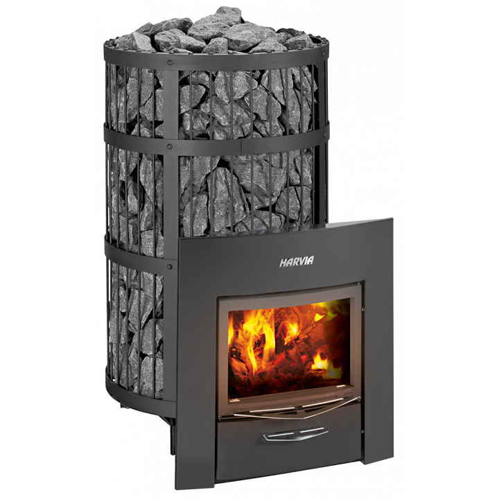 Wood-burning sauna stove - HARVIA Legend 300 Duo, black