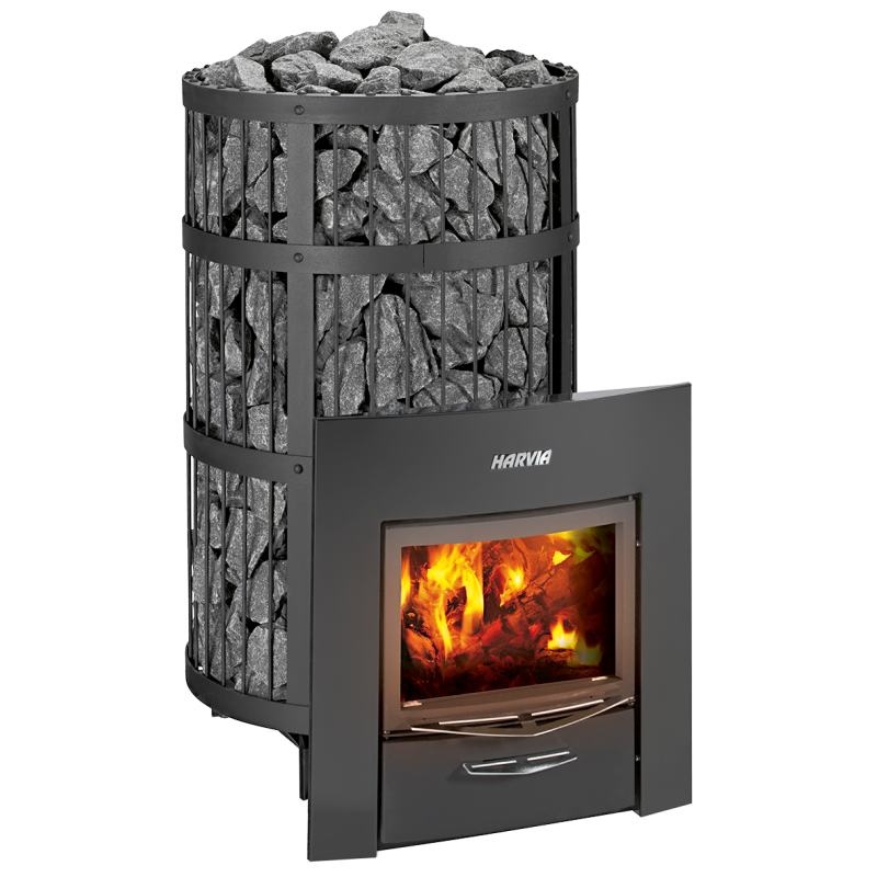 Wood-burning sauna stove - HARVIA Legend 300 Duo, black