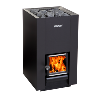 Wood-burning sauna stove - HARVIA Linear 22 BimSchV2, black