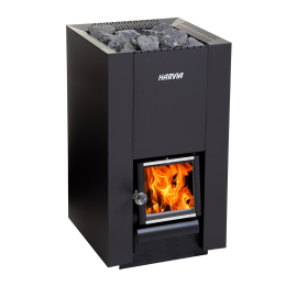 Wood-burning sauna stove - HARVIA Linear 22 BimSchV2, black 