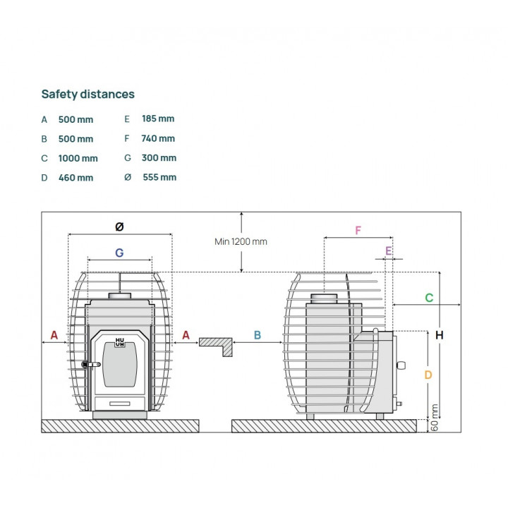 Sauna heater – HUUM Hive Wood 17 LS
