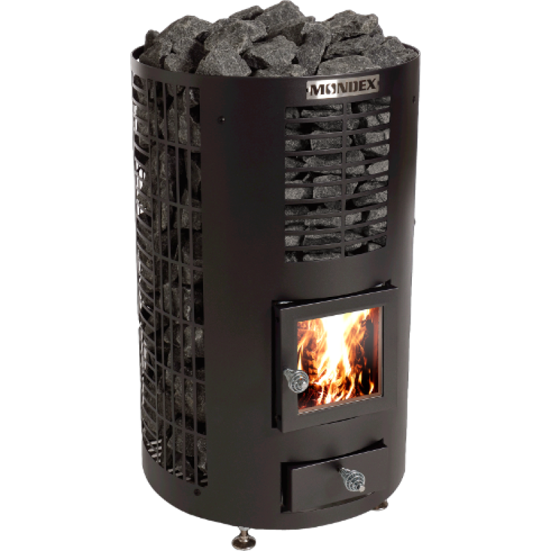 Woodburning sauna stove - MONDEX KLAPI, Black