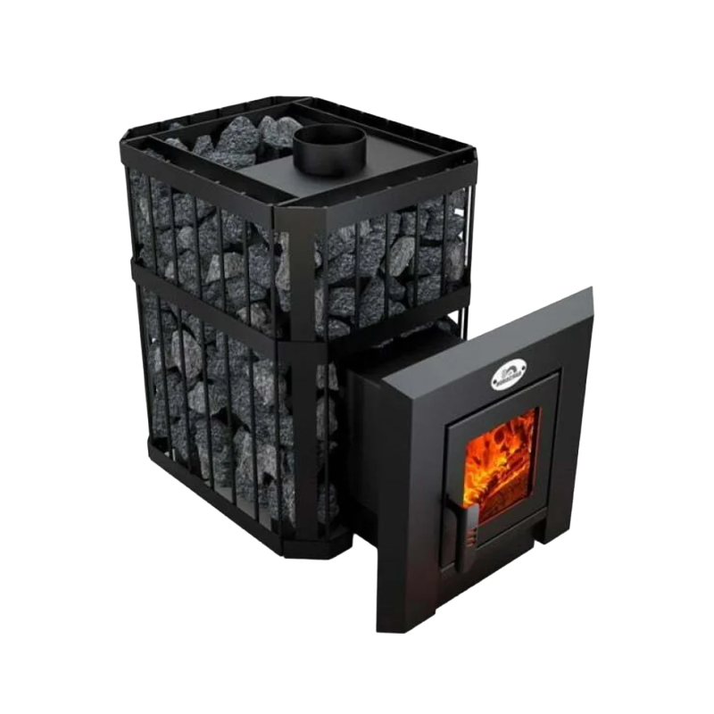 Woodburning sauna heater - NOVA KLASSIK 26 with network, glass doors