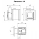 Woodburning sauna heater - NOVA PANORAMA 18