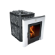 Woodburning sauna heater - NOVA PANORAMA 18 with network