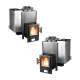 Woodburning sauna stove - SKAMET P-22040 VRV, Left, With glass doors