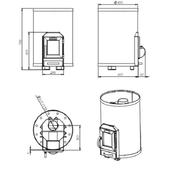 Woodburning sauna stove - STOVEMAN 13R
