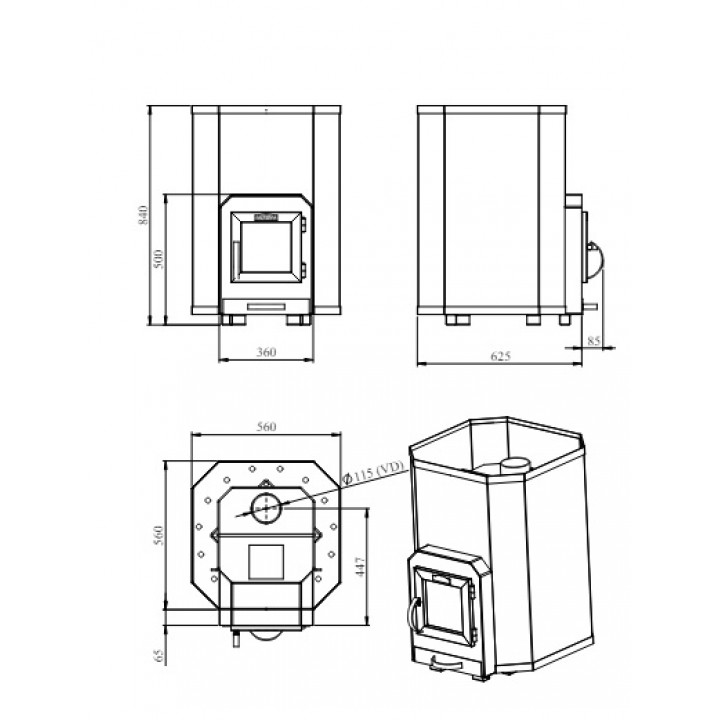 Woodburning sauna stove - STOVEMAN 24