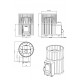 Woodburning sauna stove - STOVEMAN CROWN 20R-LS