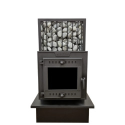 Woodburning sauna stove - SUMMIT MANASLU with steam box and net  Woodburning sauna stove - SUMMIT MANASLU with steam box and net