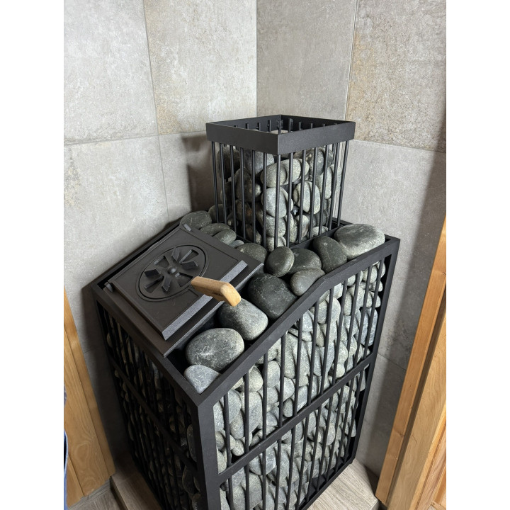 Woodburning sauna stove - SUMMIT MANASLU with steam box and net