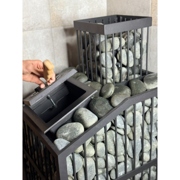 Woodburning sauna stove - SUMMIT MANASLU with steam box and net