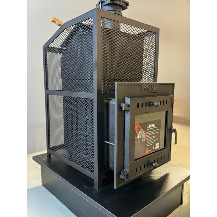 Woodburning sauna stove - SUMMIT Mont Blanc with classic network