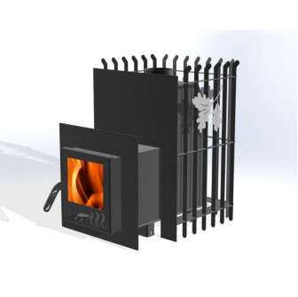 Woodburning sauna stove - TEPLODAR ETNA 18 with glass doors