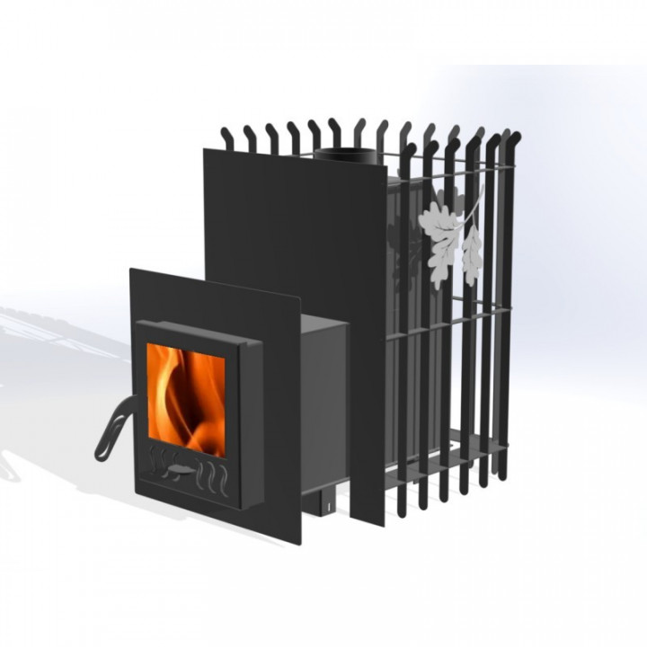 Woodburning sauna stove - TEPLODAR ETNA 18 with glass doors