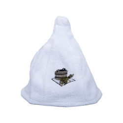 Cotton sauna hat - WHITE  Cotton sauna hat - WHITE