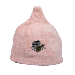 Cotton sauna cap - PEACH  Cotton sauna cap - PEACH