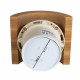 MM-S sauna fan with back valve and curved wood finish d/100mm