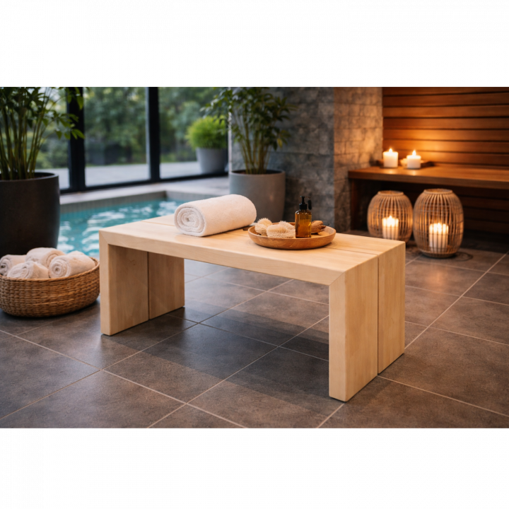 MODEL 5 sauna bench, alder 800 × 390 × 400 mm