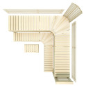 Modular sauna bench PREMIUM, Aspen - 9