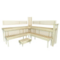 Modular sauna bench PREMIUM, Aspen - 2