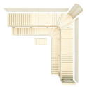 Modular sauna bench PREMIUM, Aspen - 6