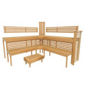 Modular sauna bench PREMIUM, Alder - 13
