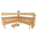 Modular sauna bench PREMIUM, Alder - 8