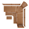 Modular sauna bench PREMIUM, Thermo aspen - 11