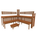 Modular sauna bench PREMIUM, Thermo aspen - 4