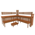 Modular sauna bench PREMIUM, Thermo aspen - 13