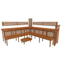 Modular sauna bench PREMIUM, Thermo aspen - 7