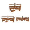 Modular sauna bench PREMIUM, Thermo aspen - 0
